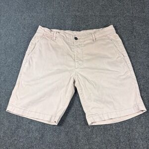 Adriano Goldschmied Shorts Mens 32x8.5*  Wanderer Slim Chino Stretch Salmon Pink